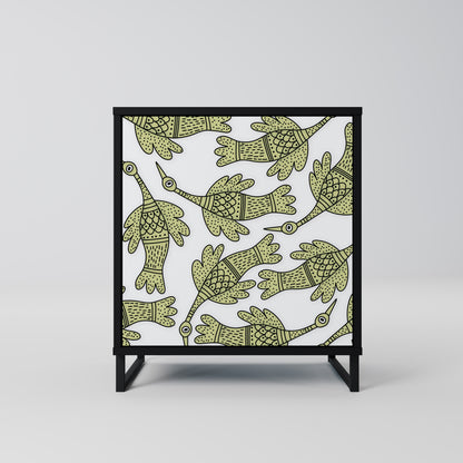 SEEDLING SONGBIRD 1-Door Sideboard in Black Finish