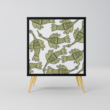 SEEDLING SONGBIRD 1-Door Sideboard in Black Finish