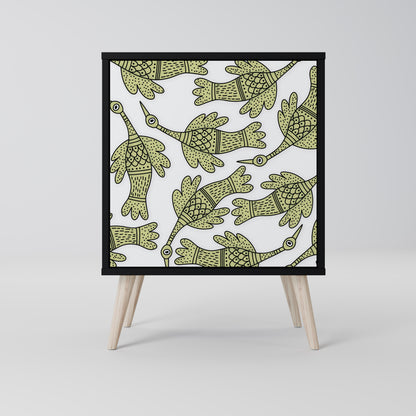 SEEDLING SONGBIRD 1-Door Sideboard in Black Finish