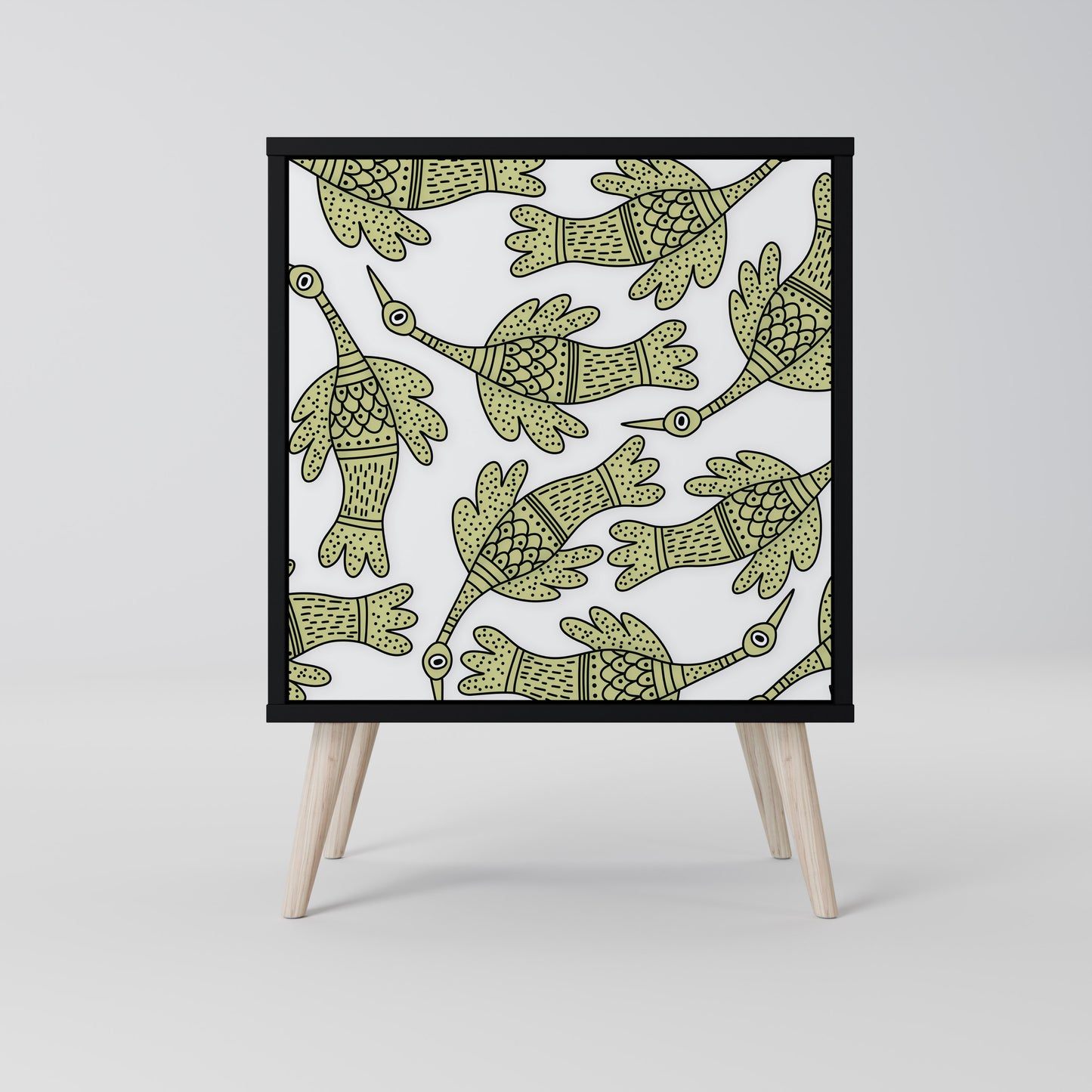 SEEDLING SONGBIRD 1-Door Sideboard in Black Finish