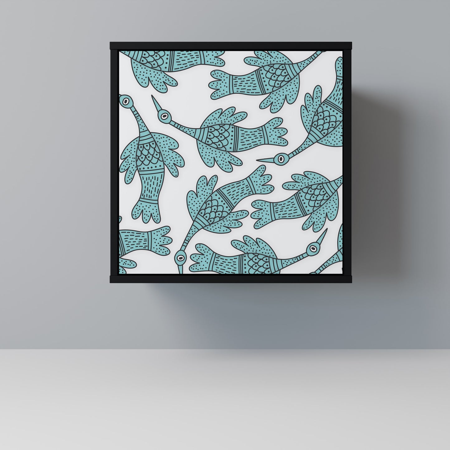 WATERSPOUT SONGIBIRD 1-Door Sideboard in Black Finish