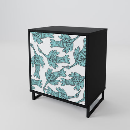 WATERSPOUT SONGIBIRD 1-Door Sideboard in Black Finish