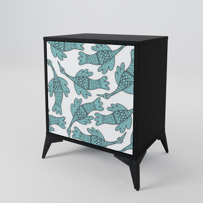 WATERSPOUT SONGIBIRD 1-Door Sideboard in Black Finish