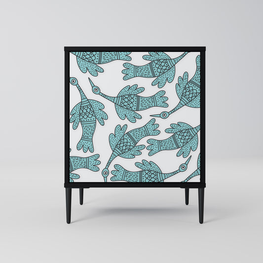 Credenza WATERSPOUT SONGIBIRD a 1 anta con finitura nera