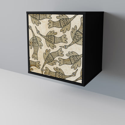 ALMONDINE SONGBIRD 1-Door Sideboard in Black Finish