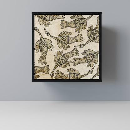 Credenza ALMONDINE SONGBIRD a 1 anta con finitura nera