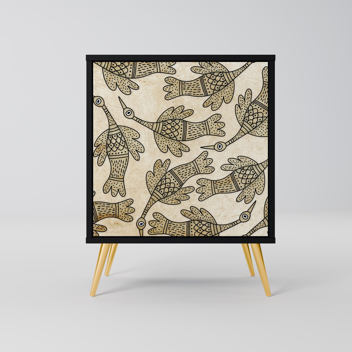 Credenza ALMONDINE SONGBIRD a 1 anta con finitura nera