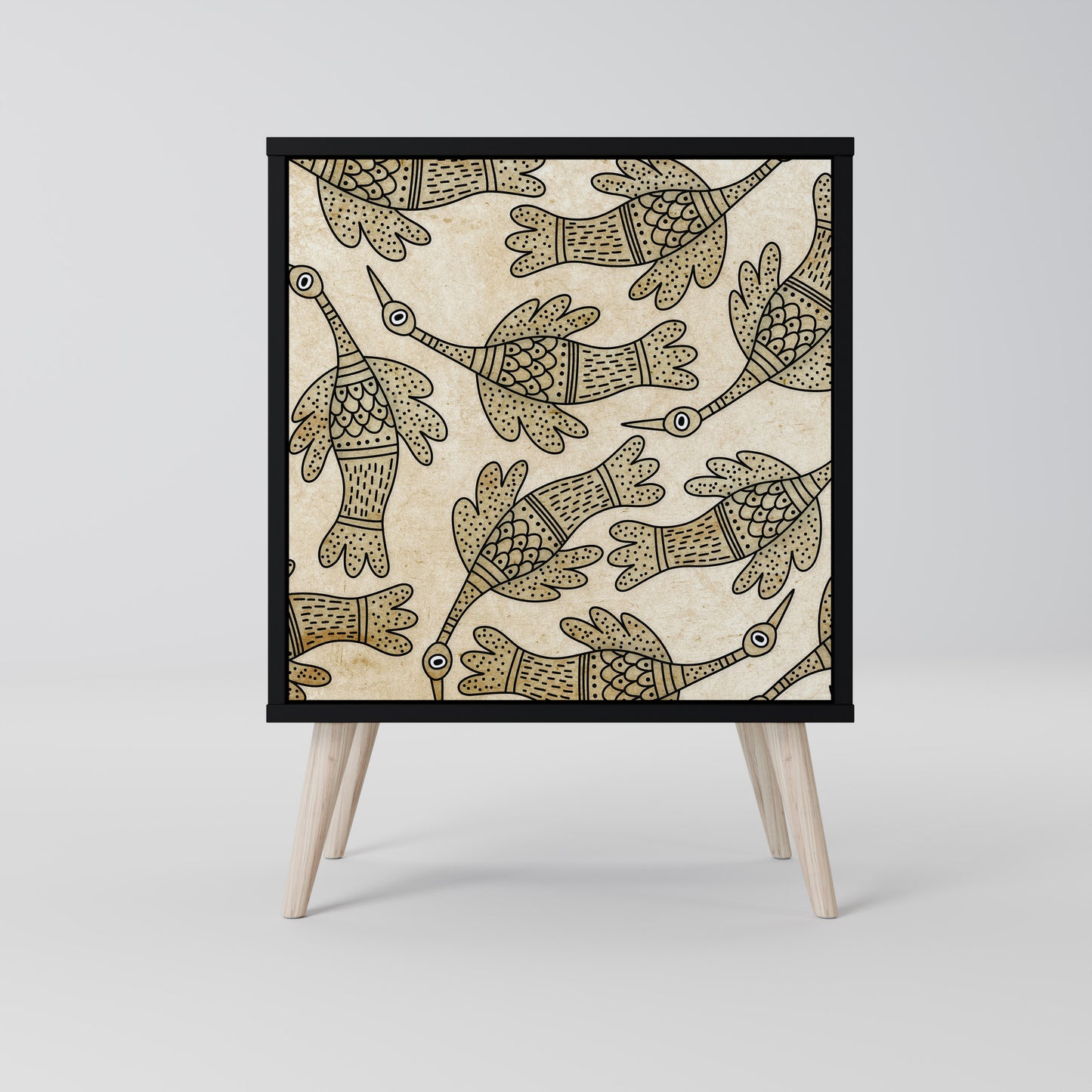 Credenza ALMONDINE SONGBIRD a 1 anta con finitura nera