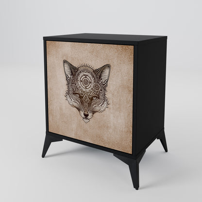 Credenza a 1 anta STEAMPUNK CLAN con finitura nera