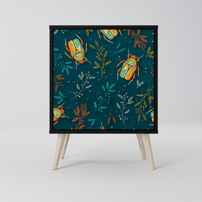 Credenza AUTUMN INSETTI a 1 anta con finitura nera