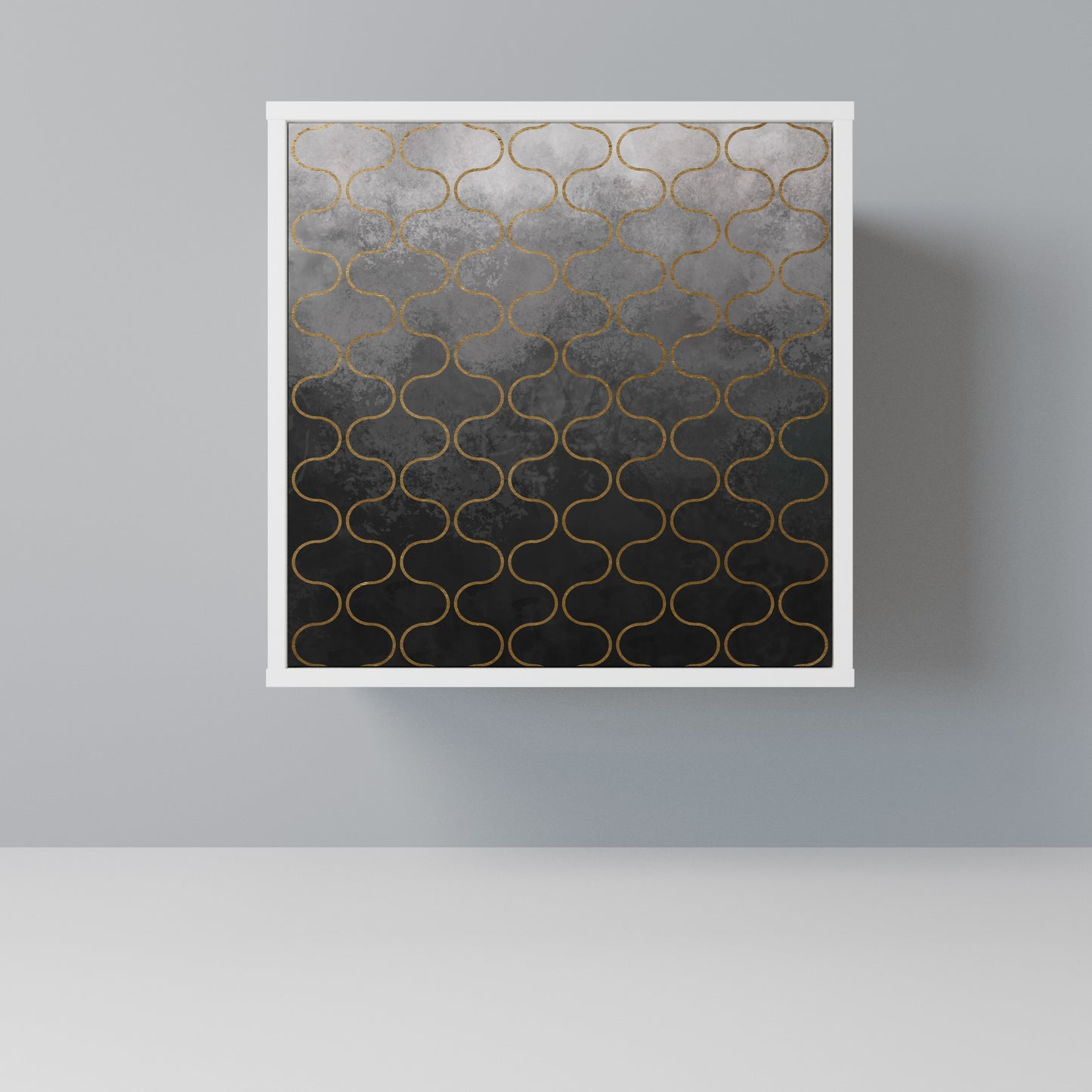 TESSELATED GRAYISH Madia a 1 Anta in Finitura Bianca