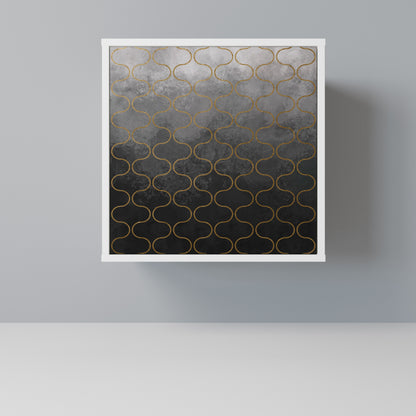 TESSELATED GRAYISH Madia a 1 Anta in Finitura Bianca