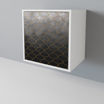 TESSELATED GRAYISH Madia a 1 Anta in Finitura Bianca