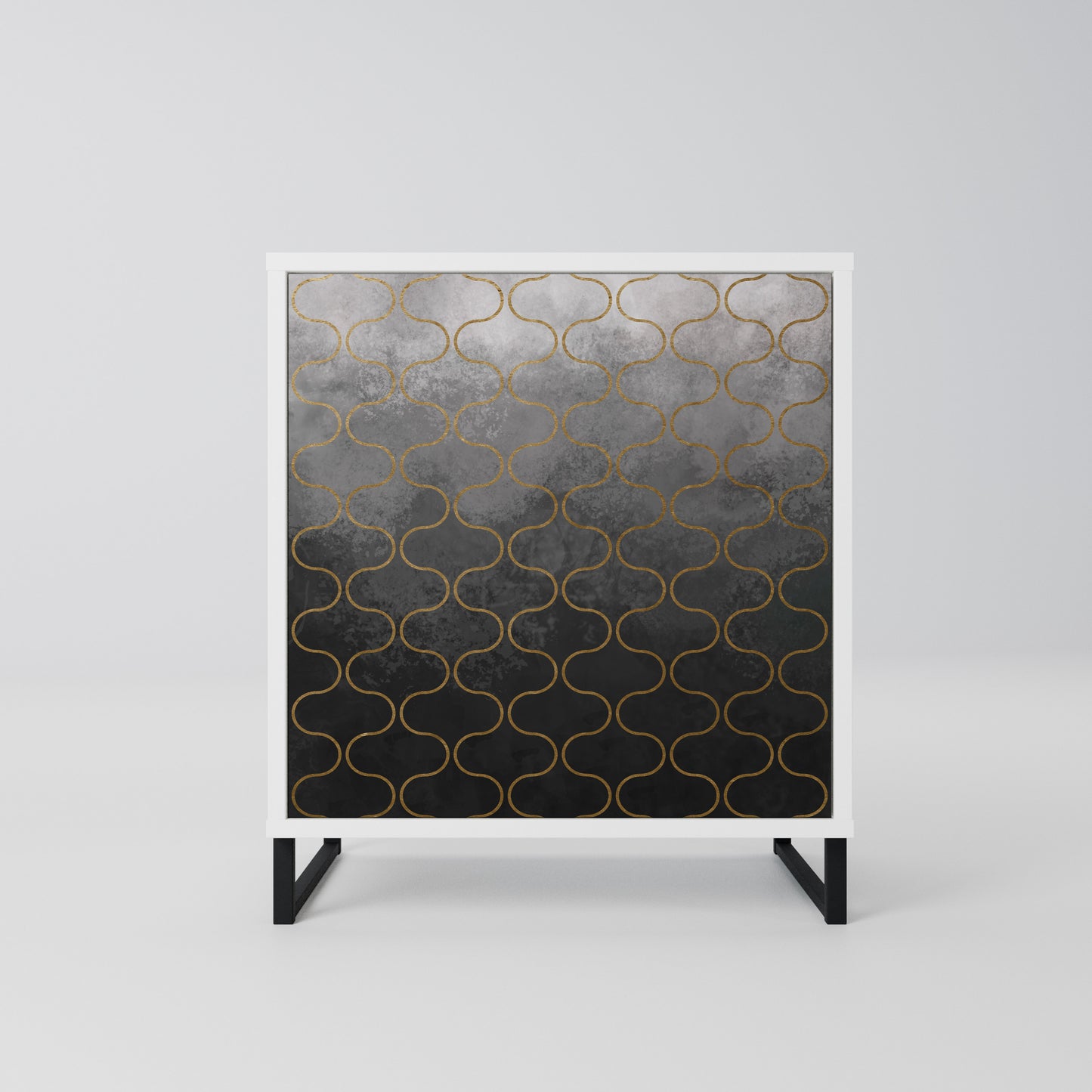 TESSELATED GRAYISH Madia a 1 Anta in Finitura Bianca