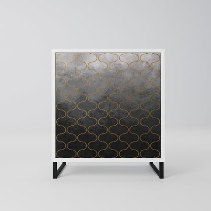 TESSELATED GRAYISH Madia a 1 Anta in Finitura Bianca