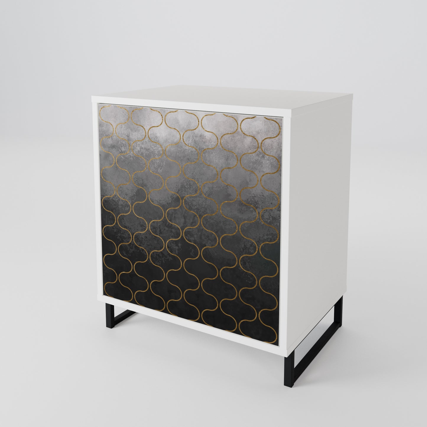 TESSELATED GRAYISH Madia a 1 Anta in Finitura Bianca