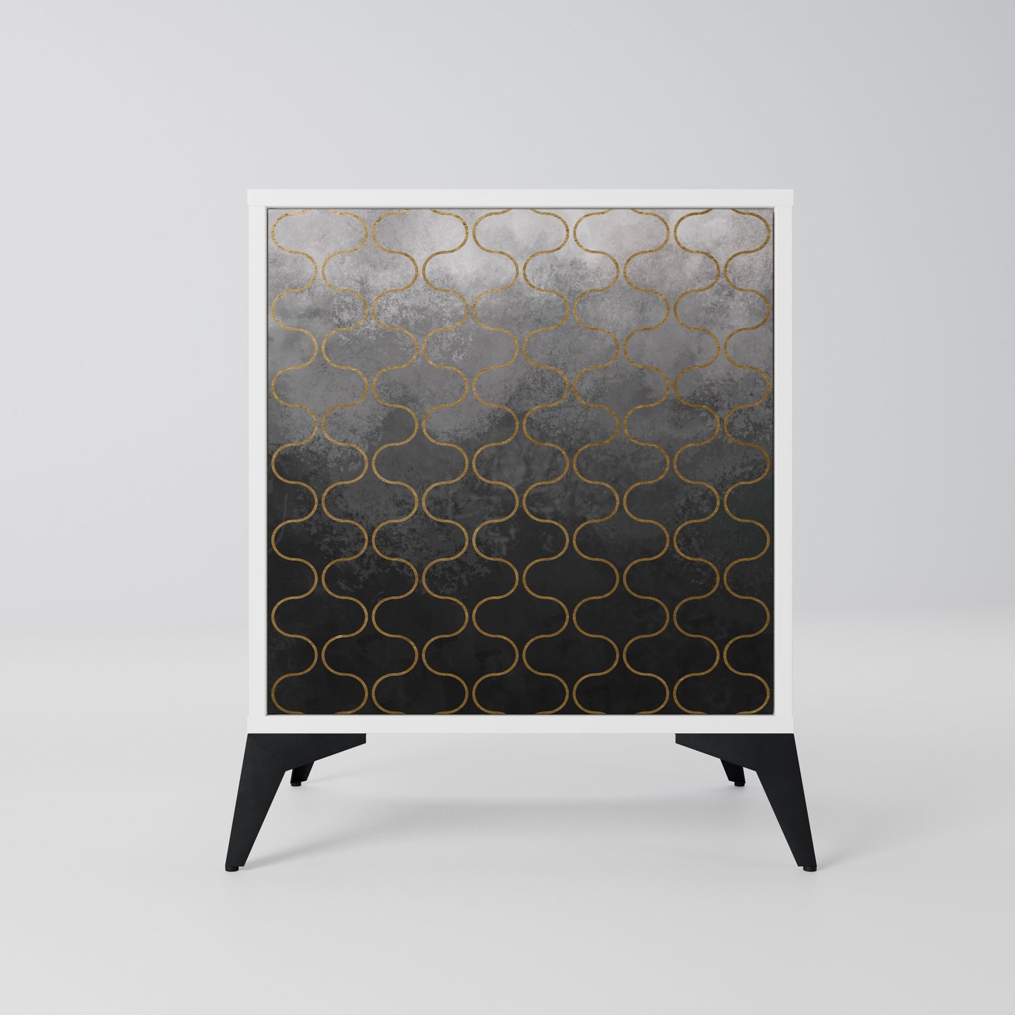 TESSELATED GRAYISH Madia a 1 Anta in Finitura Bianca