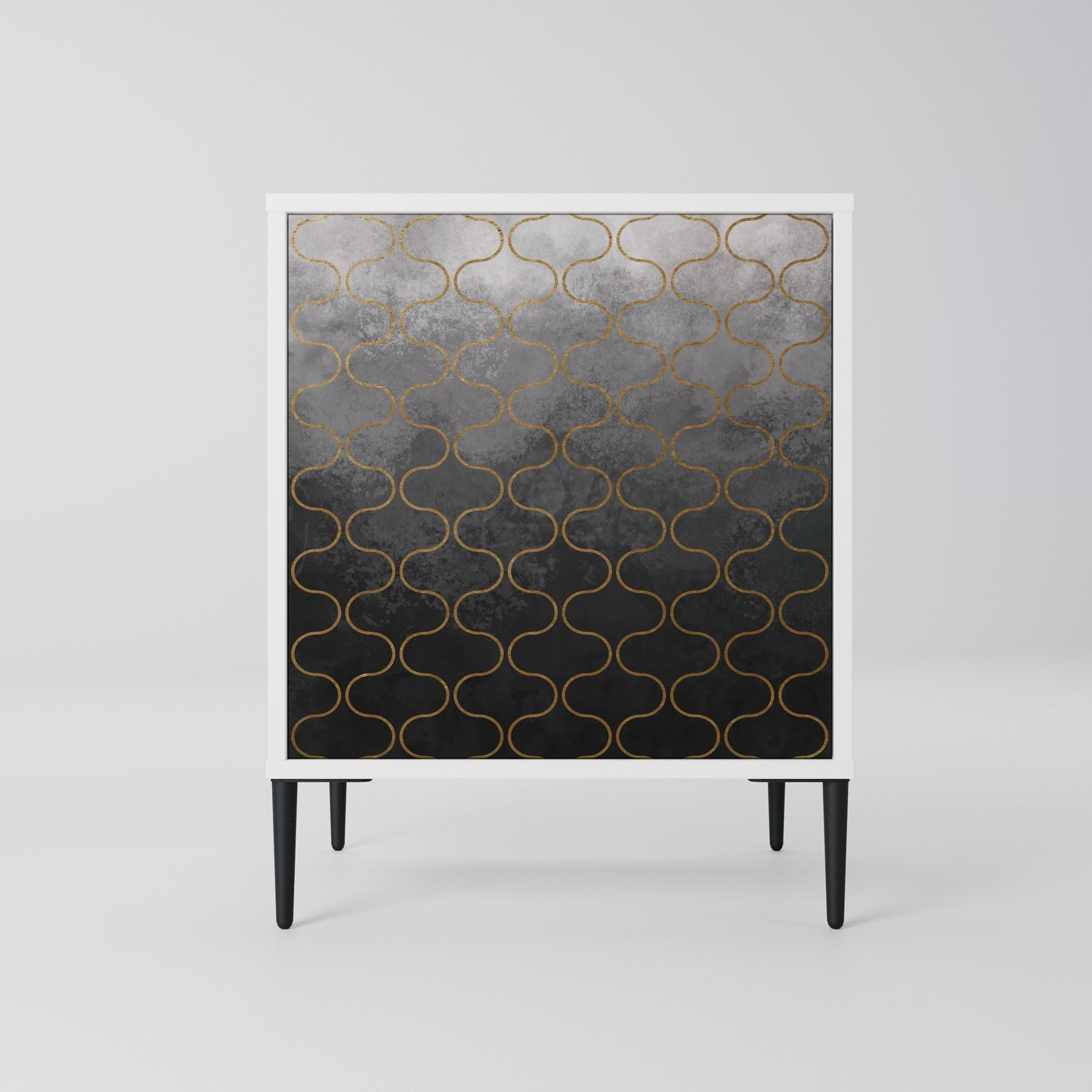 TESSELATED GRAYISH Madia a 1 Anta in Finitura Bianca