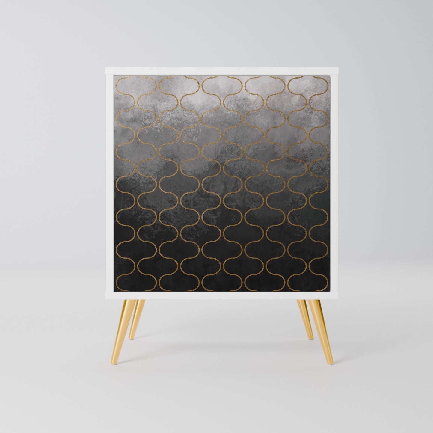 TESSELATED GRAYISH Madia a 1 Anta in Finitura Bianca