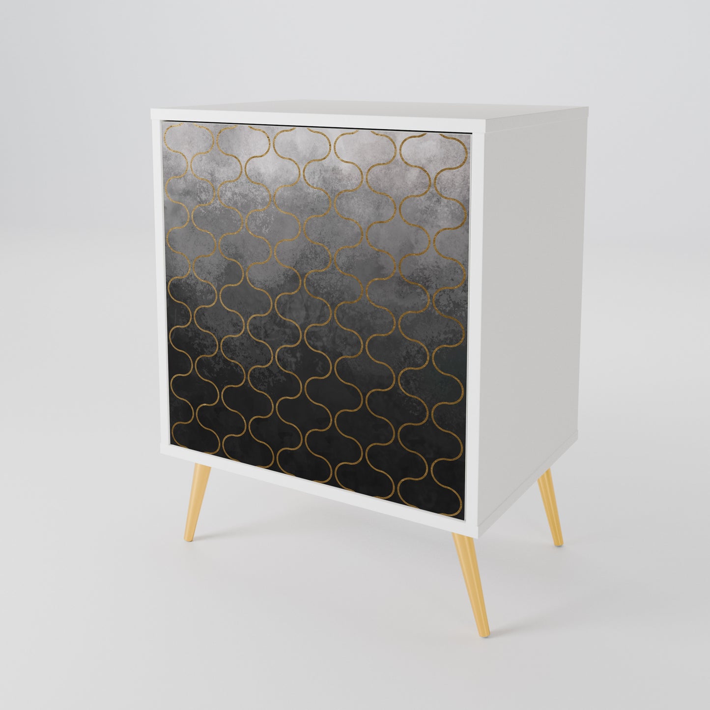 TESSELATED GRAYISH Madia a 1 Anta in Finitura Bianca