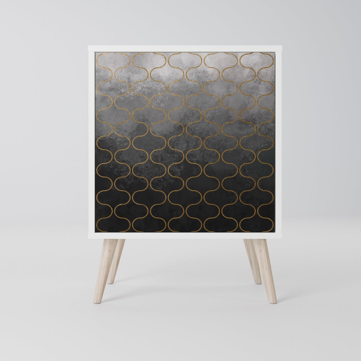 TESSELATED GRAYISH Madia a 1 Anta in Finitura Bianca