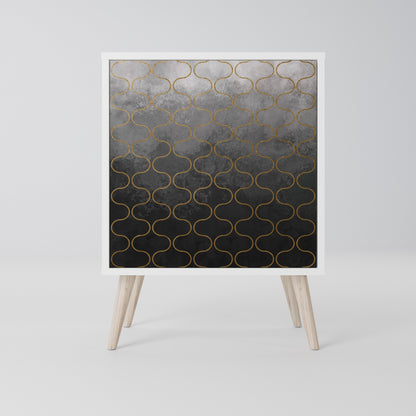 TESSELATED GRAYISH Madia a 1 Anta in Finitura Bianca