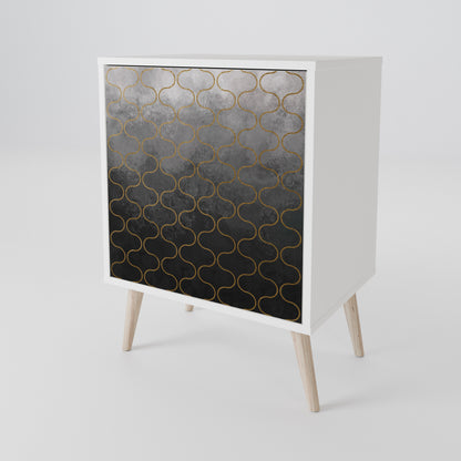 TESSELATED GRAYISH Madia a 1 Anta in Finitura Bianca