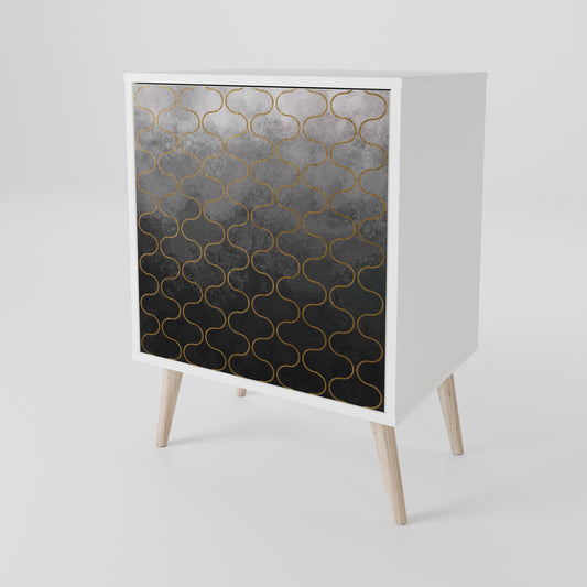 TESSELATED GRAYISH Madia a 1 Anta in Finitura Bianca