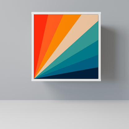 PRISM CONCUSSION Madia a 1 Anta in Finitura Bianca