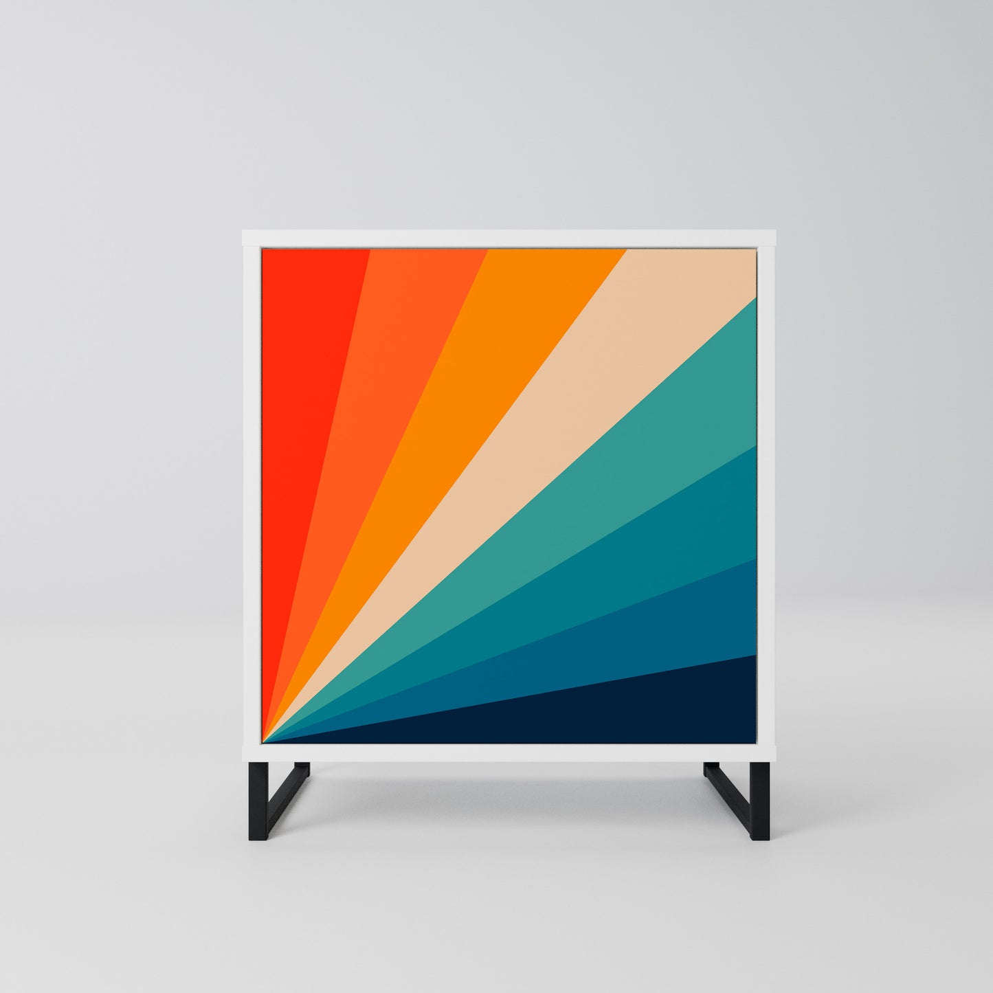 PRISM CONCUSSION Madia a 1 Anta in Finitura Bianca