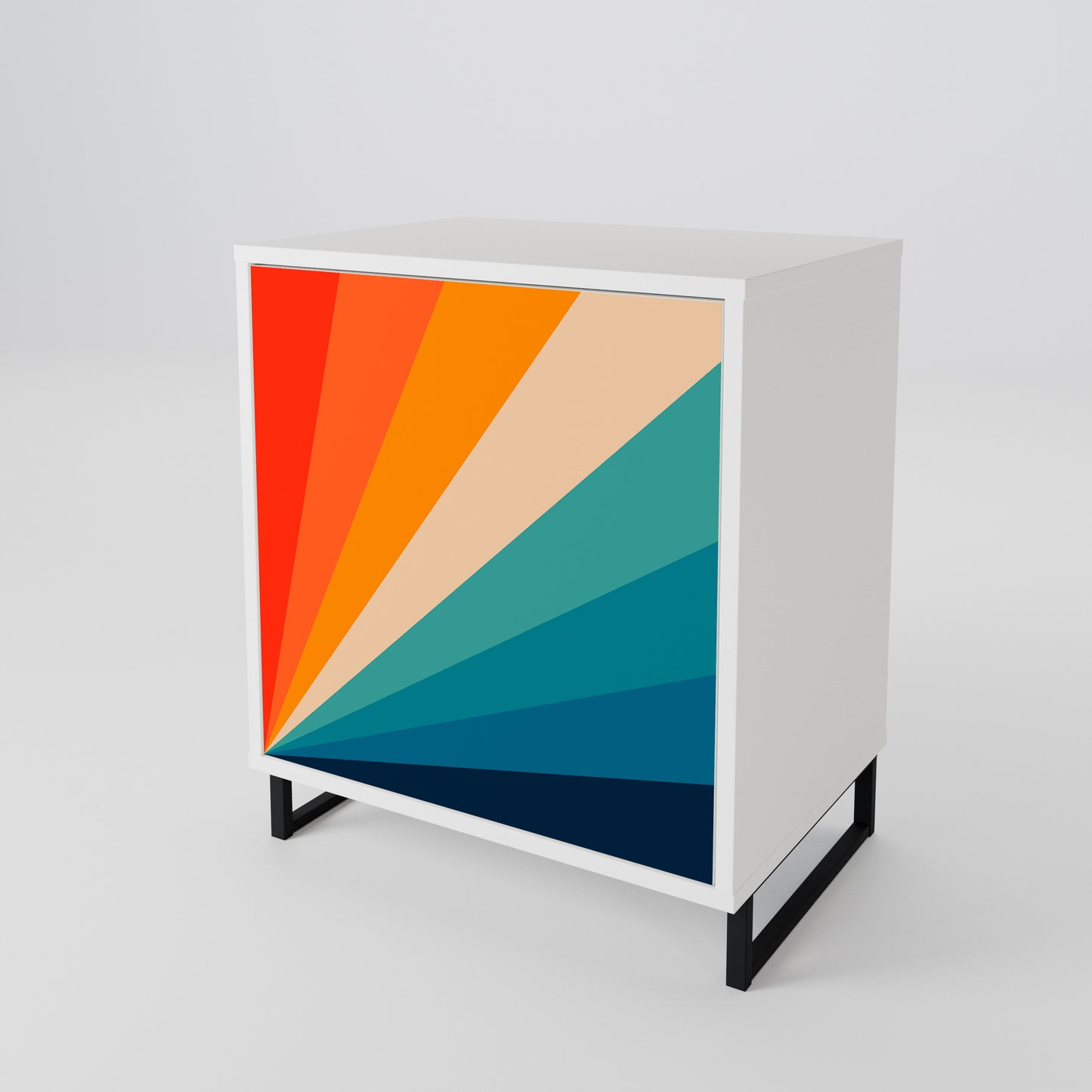 PRISM CONCUSSION Madia a 1 Anta in Finitura Bianca