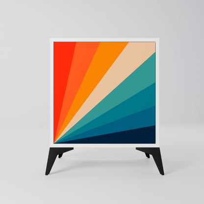 PRISM CONCUSSION Madia a 1 Anta in Finitura Bianca