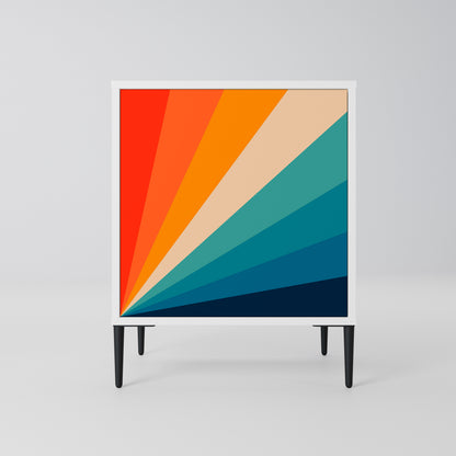 PRISM CONCUSSION Madia a 1 Anta in Finitura Bianca