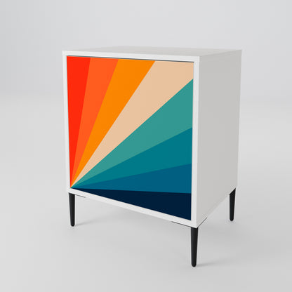 PRISM CONCUSSION Madia a 1 Anta in Finitura Bianca