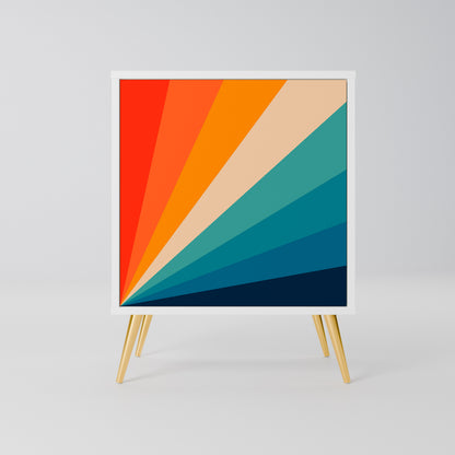 PRISM CONCUSSION Madia a 1 Anta in Finitura Bianca