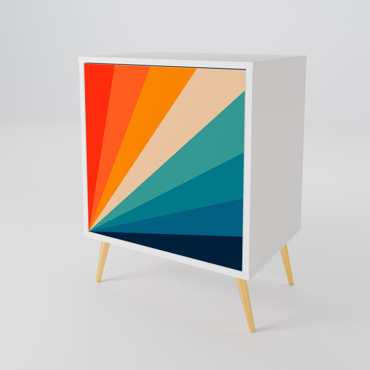 PRISM CONCUSSION Madia a 1 Anta in Finitura Bianca