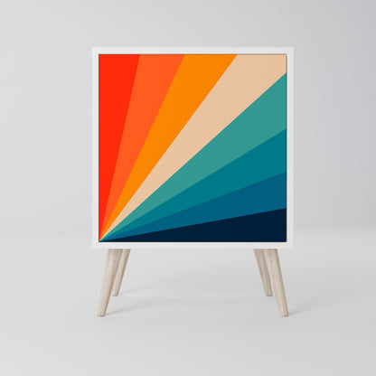 PRISM CONCUSSION Madia a 1 Anta in Finitura Bianca