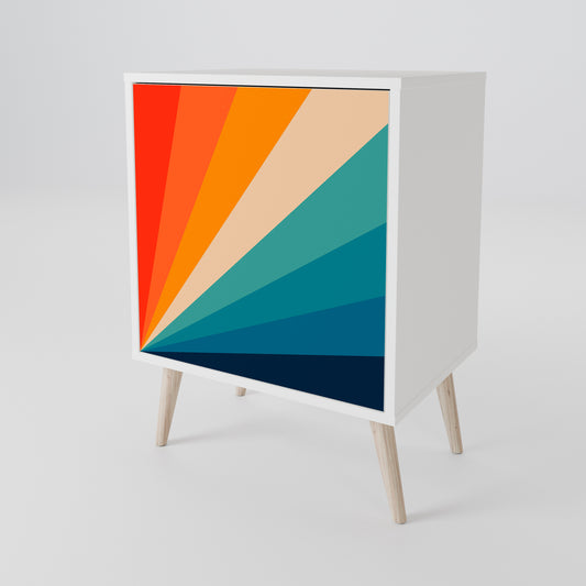 PRISM CONCUSSION Madia a 1 Anta in Finitura Bianca