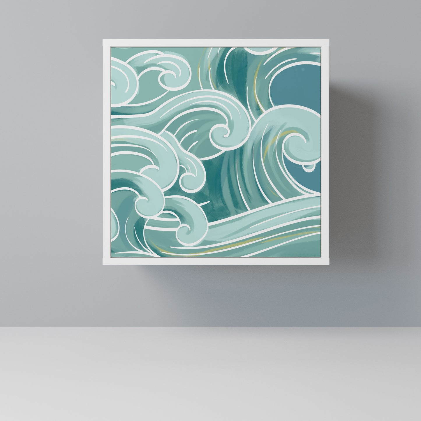 ASIAN SWAY Madia a 1 Anta in Finitura Bianca