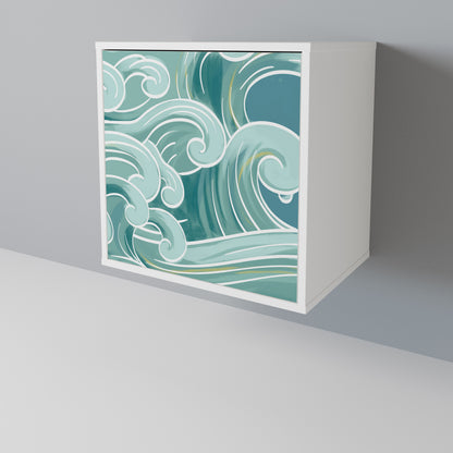 ASIAN SWAY Madia a 1 Anta in Finitura Bianca