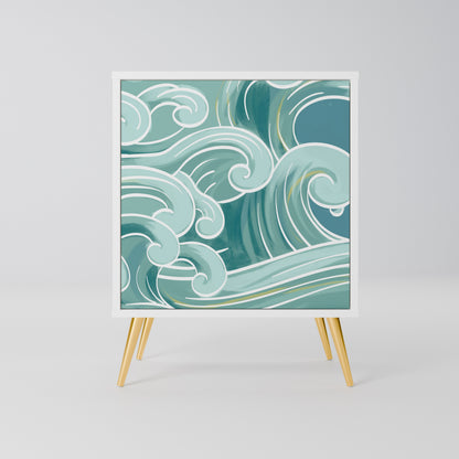 ASIAN SWAY Madia a 1 Anta in Finitura Bianca