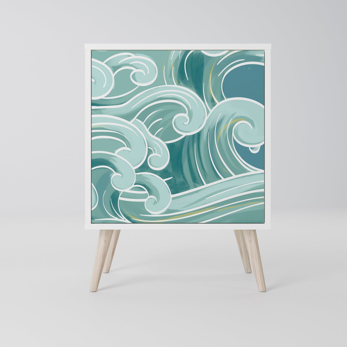 ASIAN SWAY Madia a 1 Anta in Finitura Bianca