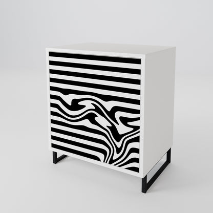 SPECTRA SHOWCASE Madia a 1 Anta in Finitura Bianca