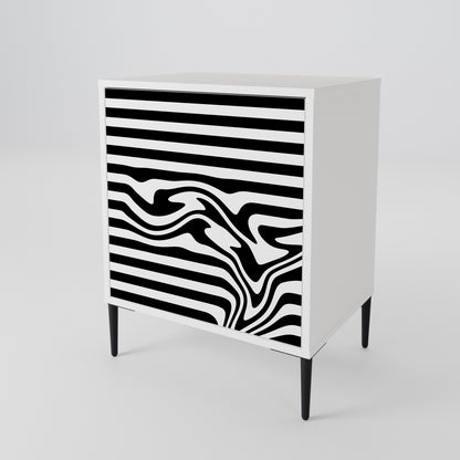 SPECTRA SHOWCASE Madia a 1 Anta in Finitura Bianca