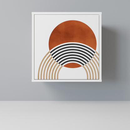 CIRCLE RHYTM Madia a 1 Anta in Finitura Bianca