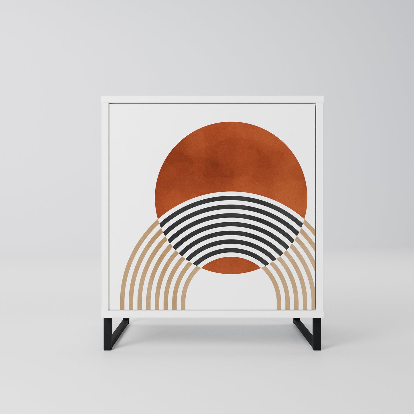 CIRCLE RHYTM Madia a 1 Anta in Finitura Bianca