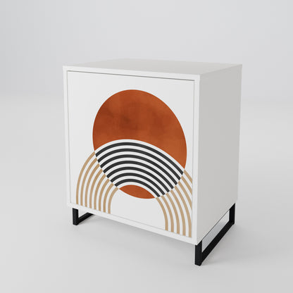 CIRCLE RHYTM Madia a 1 Anta in Finitura Bianca