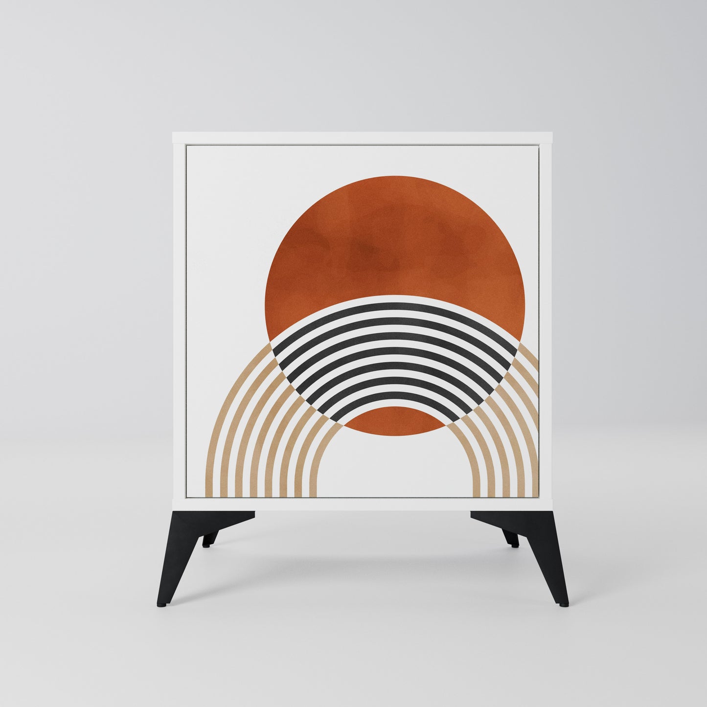 CIRCLE RHYTM Madia a 1 Anta in Finitura Bianca