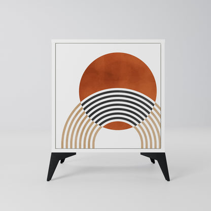 CIRCLE RHYTM Madia a 1 Anta in Finitura Bianca