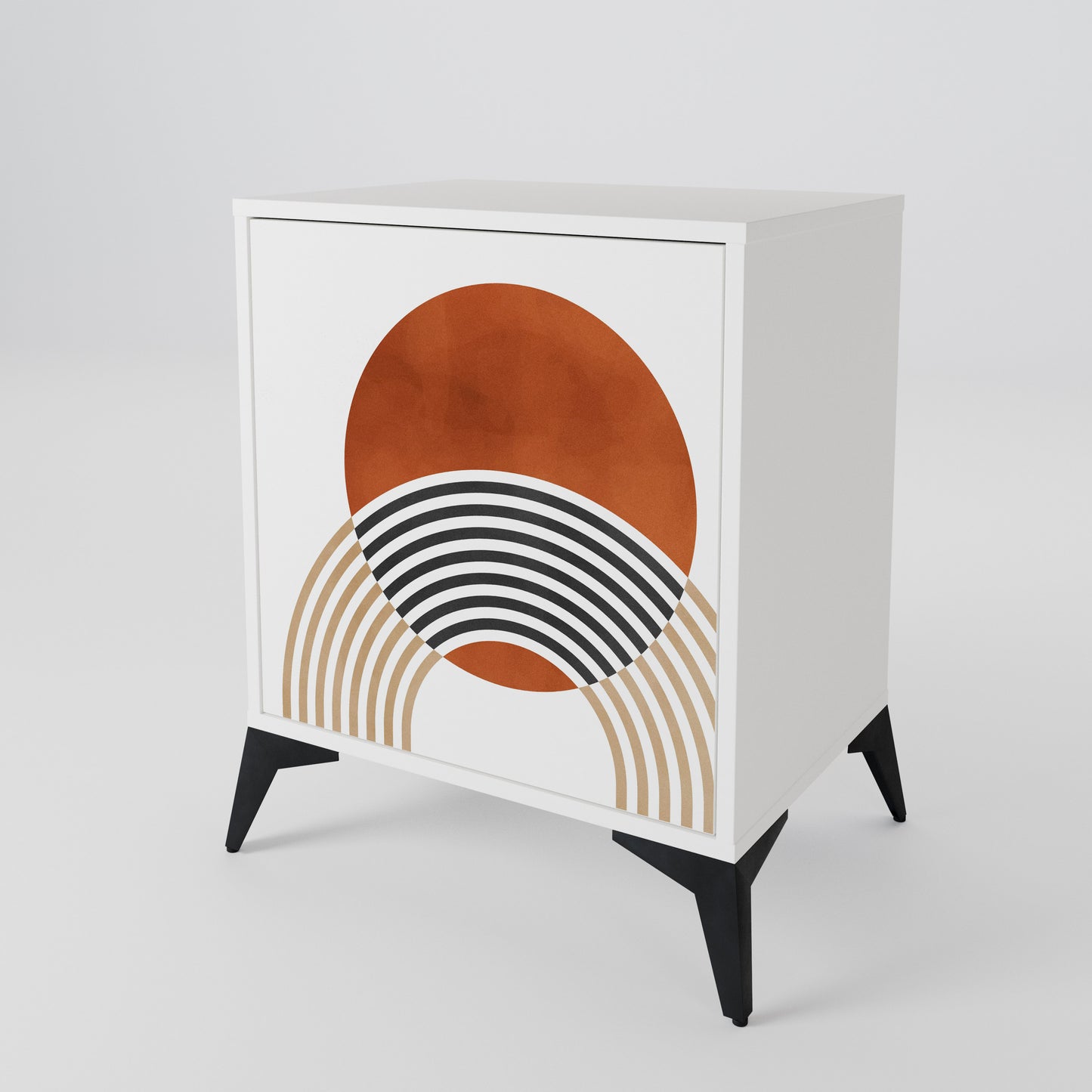 CIRCLE RHYTM Madia a 1 Anta in Finitura Bianca